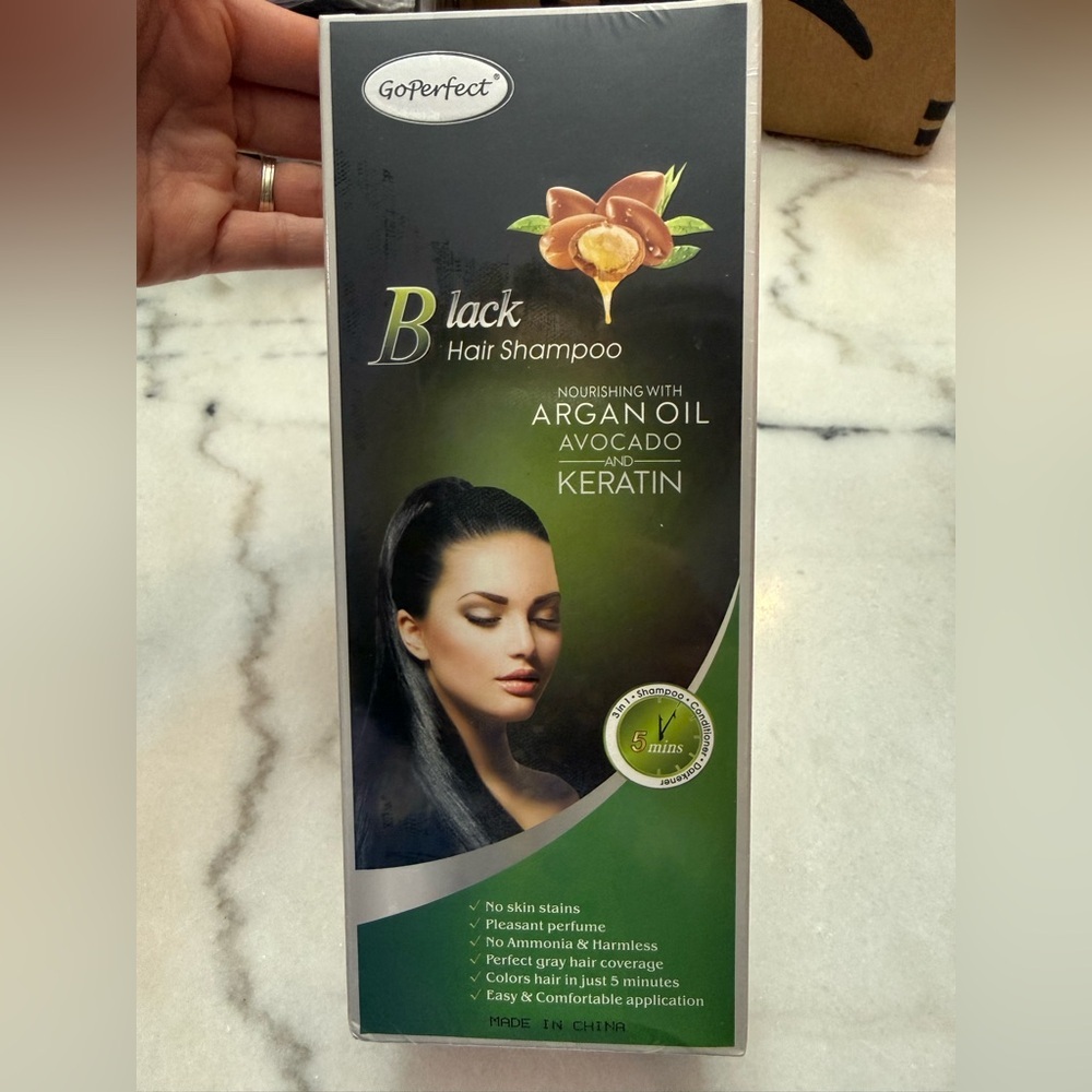 NWT GoPerfect Black Hair Shampoo with Argan Oil and Keratin